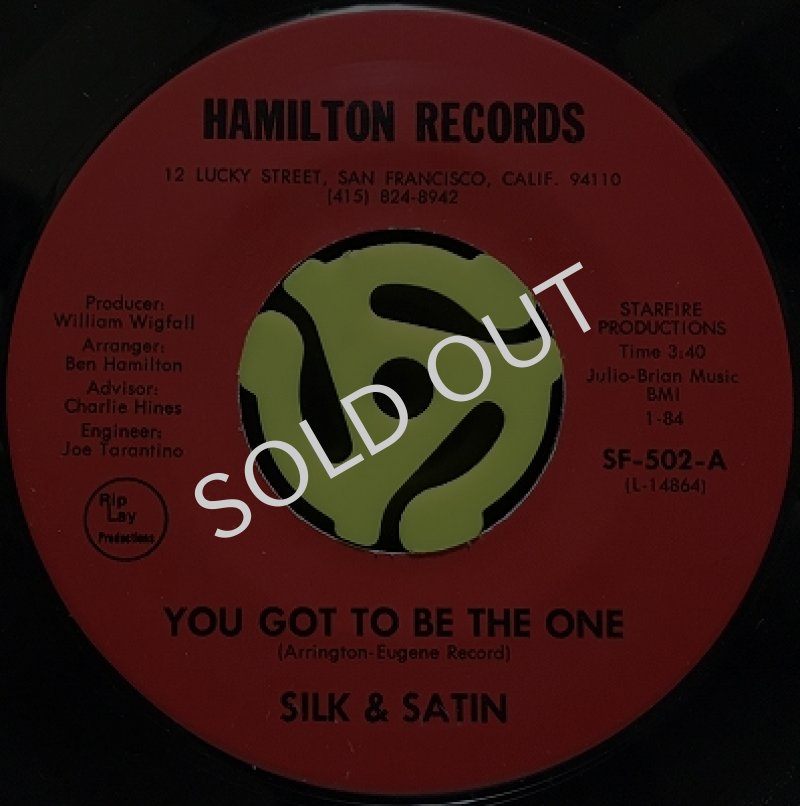 SILK & SATIN / YOU GOT TO BE THE ONE