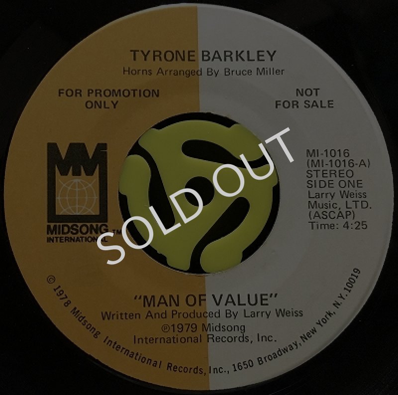 TYRONE BARKLEY / MAN OF VALUE