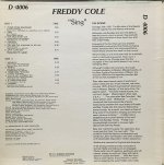 FREDDY COLE / SING