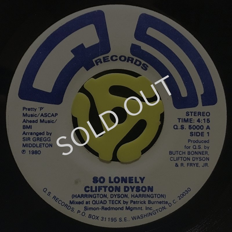 CLIFTON DYSON / SO LONELY