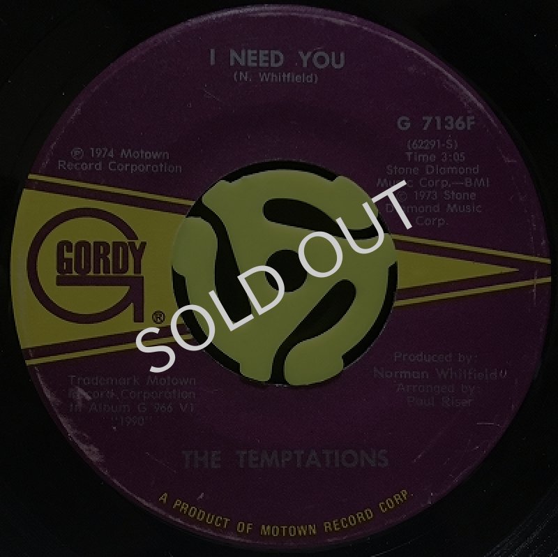 画像1: THE TEMPTATIONS / I NEED YOU (1)