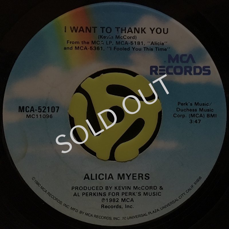 ALICIA MYERS / I WANT TO THANK YOU 