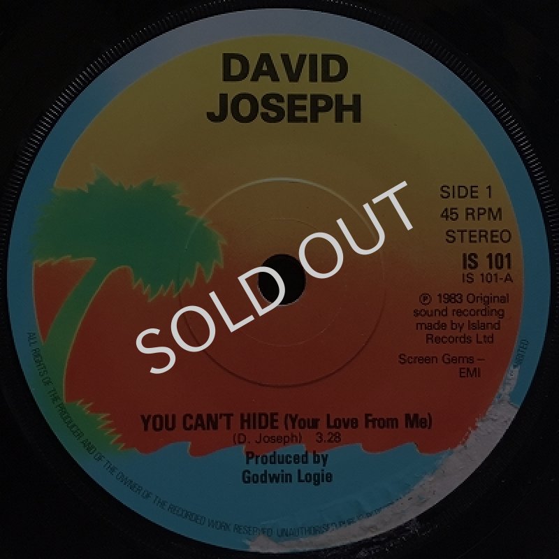 DAVID JOSEPH / YOU CAN'T HIDE (YOUR LOVE FROM ME)