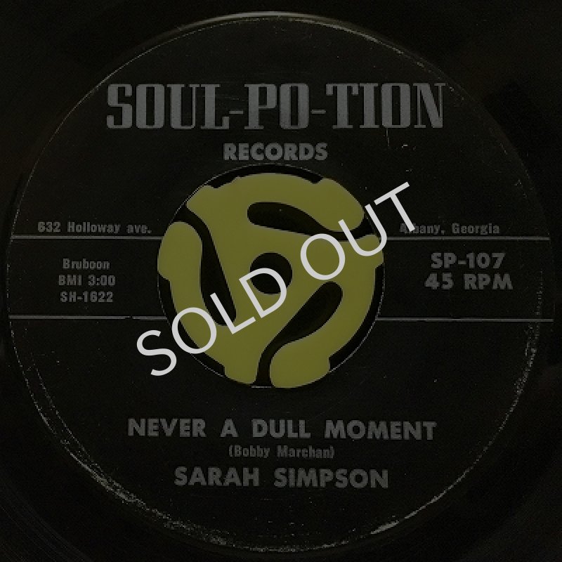 SARAH SIMPSON ‎- NEVER A DULL MOMENT / ALL OF A SUDDEN