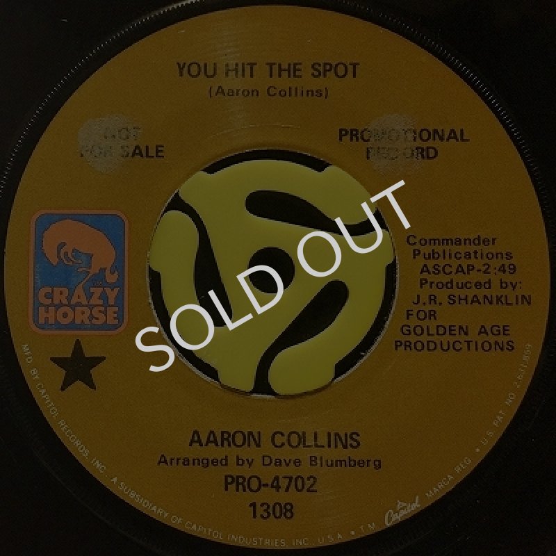 AARON COLLINS - YOU HIT THE SPOT / IF I COULD BE WHERE YOU ARE