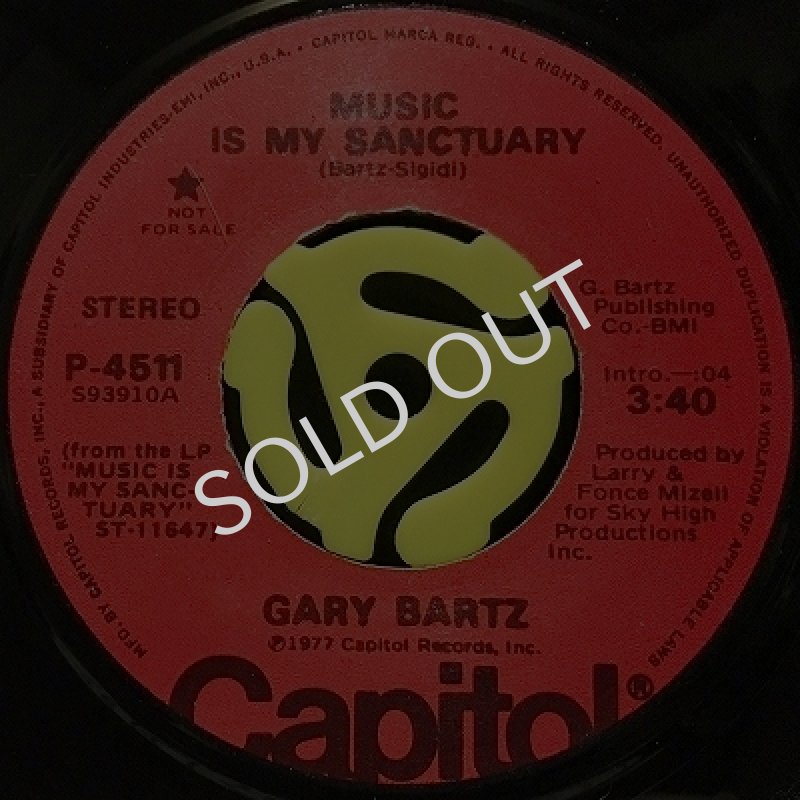 GARY BARTZ - MUSIC IS MY SANCTUARY (STEREO) / MUSIC IS MY SANCTUARY (MONO)