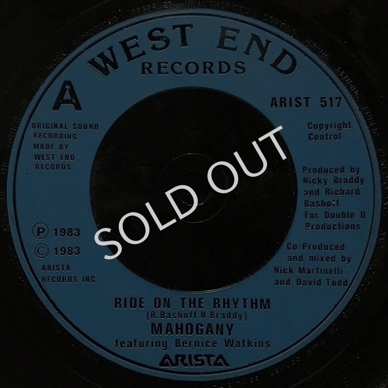 MAHOGANY - RIDE ON THE RHYTHM / RIDE ON THE RHYTHM (DUB MIX)