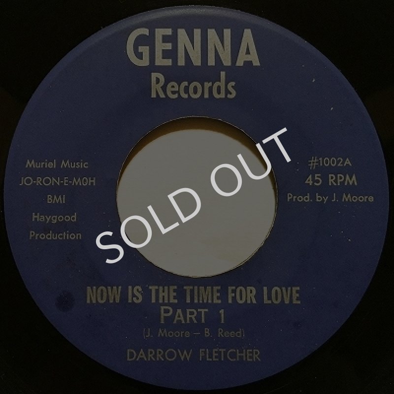 画像1: DARROW FLETCHER - NOW IS THE TIME FOR LOVE (PART 1) / NOW IS THE TIME FOR LOVE (PART 2)  (1)