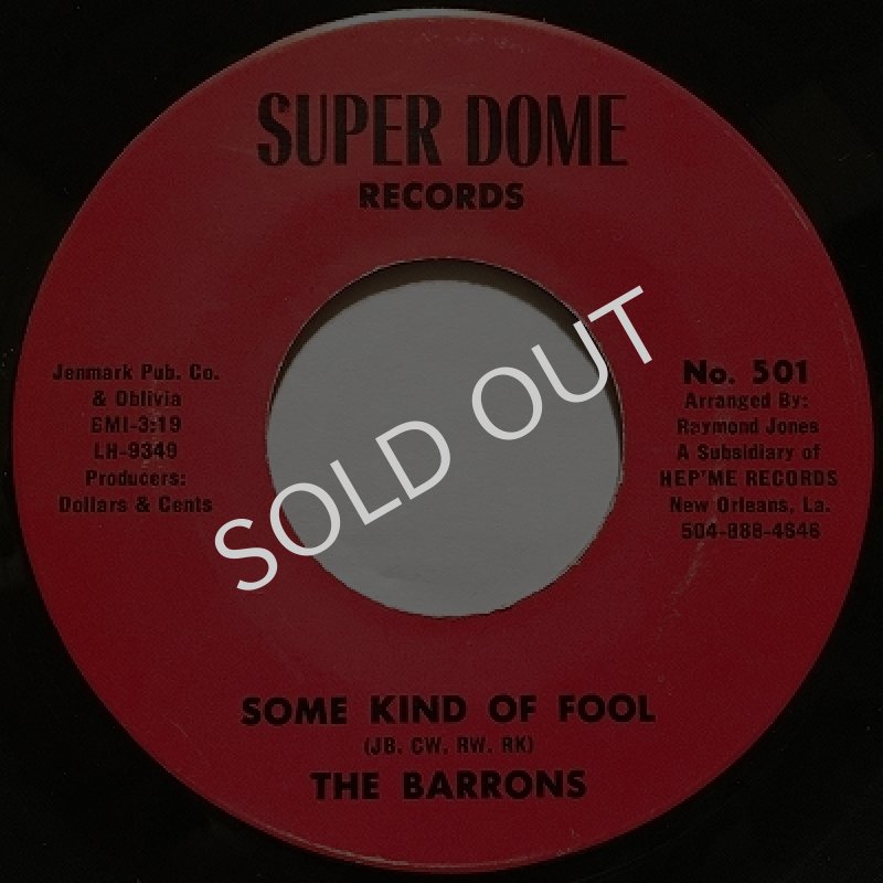 画像1: THE BARRONS - SOME KIND OF FOOL / I'M SO LONELY (1)