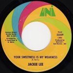 画像1: JACKIE LEE - YOUR SWEETNESS IS MY WEAKNESS / YOU WERE SEARCHING FOR A LOVE  (1)