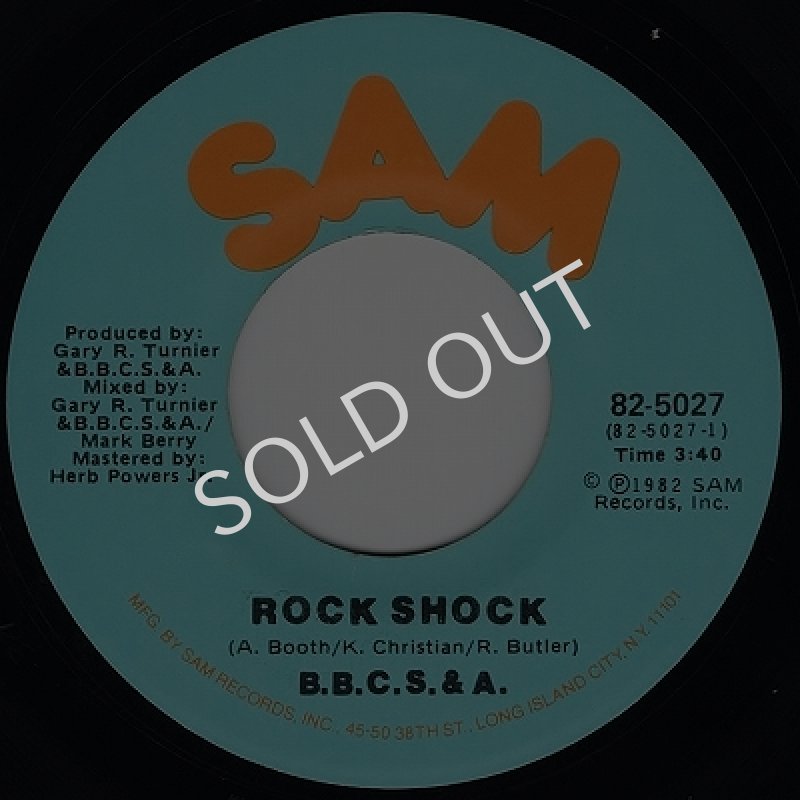 画像1: B.B.C.S. & A. - ROCK SHOCK / ROCK SHOCK (INSTRUMENTAL)  (1)