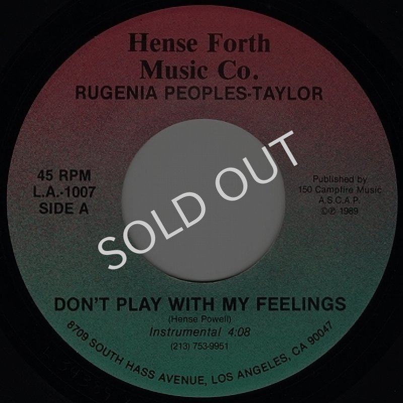 画像1: RUGENIA PEOPLES-TAYLOR ‎- DON'T PLAY WITH MY FEELINGS (INSTRUMENTAL) / DON'T PLAY WITH MY FEELINGS  (1)