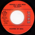 画像1: MASTERS OF SOUL - SHOULD I JUST READ THE SIGNS / I HATE YOU (IN THE DAYTIME AND LOVE YOU AT NIGHT)  (1)