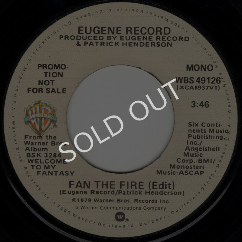 画像1: EUGENE RECORD - FAN THE FIRE (EDIT) (STEREO) / FAN THE FIRE (EDIT) (MONO)  (1)