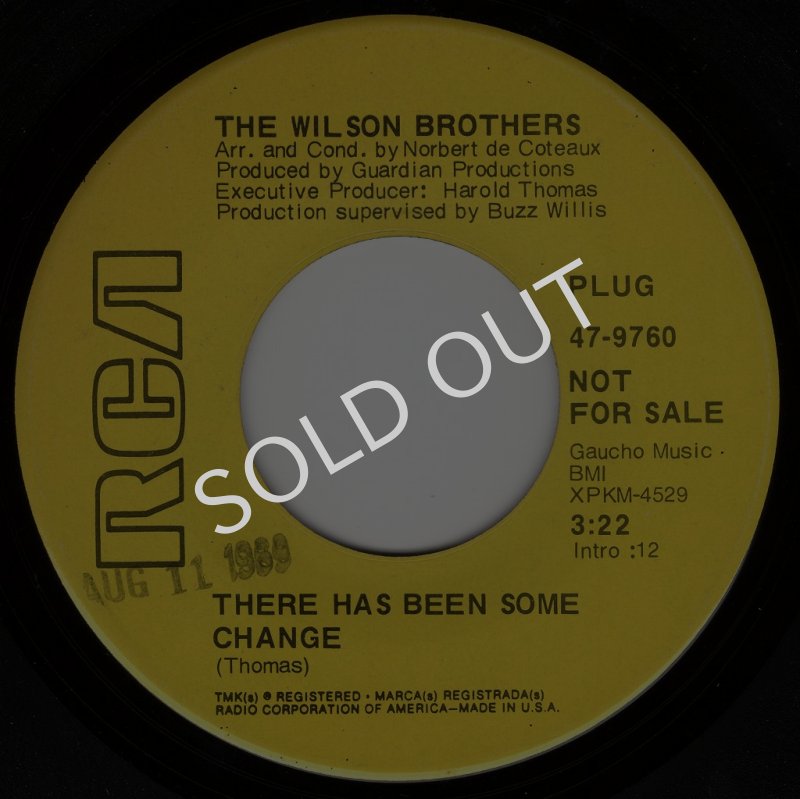 画像1: THE WILSON BROTHERS - THERE HAS BEEN SOME CHANGE / YOU TOOK MY FUTURE AWAY  (1)