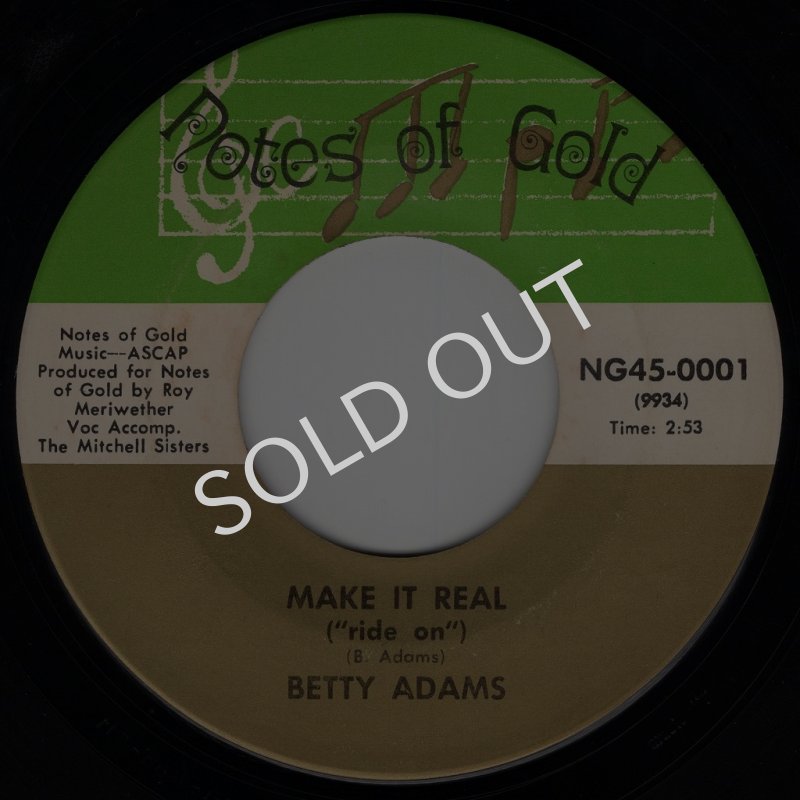 画像1: BETTY ADAMS ‎- MAKE IT REAL ("RIDE ON") / TOO MUCH GOIN' ON  (1)