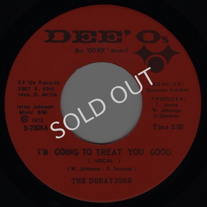 画像1: THE DONATIONS - I'M GOING TO TREAT YOU GOOD (VOCAL) / I'M GOING TO TREAT YOU GOOD (INSTRUMENTAL)  (1)