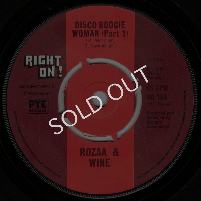 画像1: ROZAA & WINE - DISCO BOOGIE WOMAN (PART 1) / DISCO BOOGIE WOMAN (PART 2)  (1)