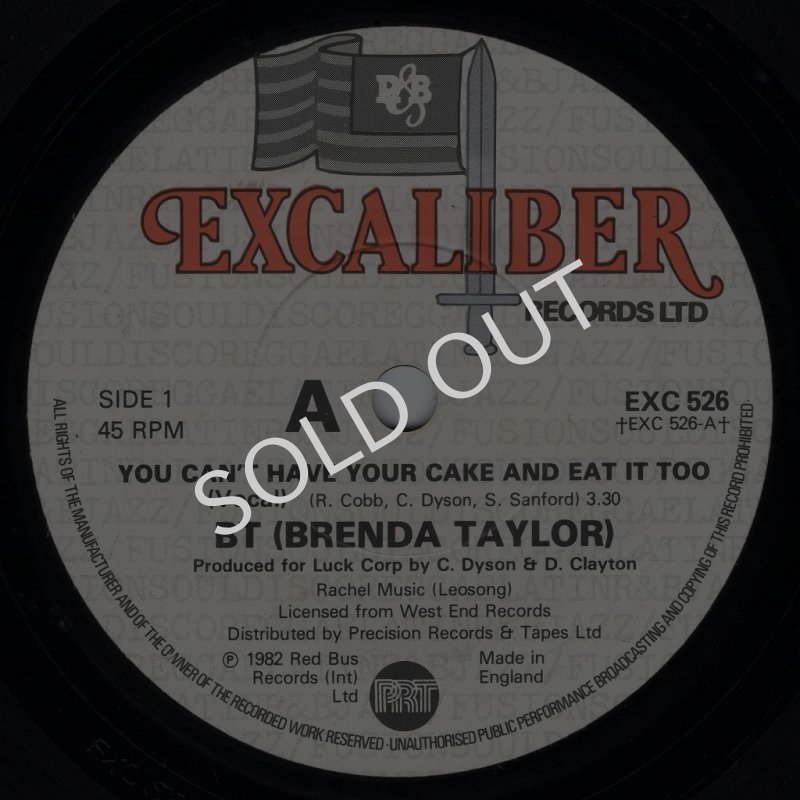 画像1: BT (BRENDA TAYLOR) - YOU CAN'T HAVE YOUR CAKE AND EAT IT TOO (VOCAL) / YOU CAN'T HAVE YOUR CAKE AND EAT IT TOO (INST CAKE MIX)  (1)