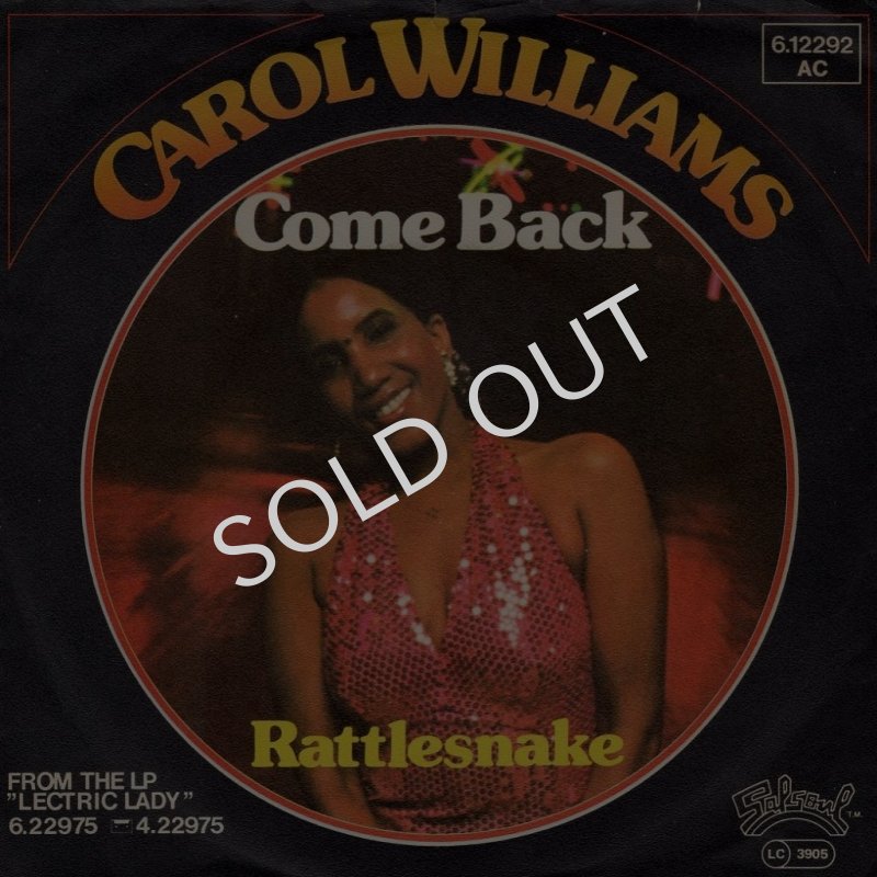 画像1: CAROL WILLIAMS - COME BACK / RATTLESNAKE  (1)