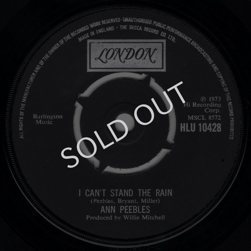 画像1: ANN PEEBLES - I CAN'T STAND THE RAIN / I'VE BEEN THERE BEFORE  (1)