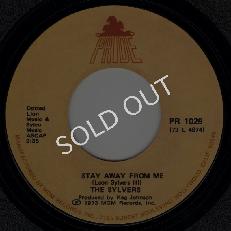 画像1: THE SYLVERS - STAY AWAY FROM ME / I'LL NEVER BE ASHAMED  (1)