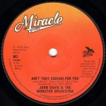 画像1: JOHN DAVIS & THE MONSTER ORCHESTRA - AIN'T THAT ENOUGH FOR YOU / DISCO FEVER  (1)