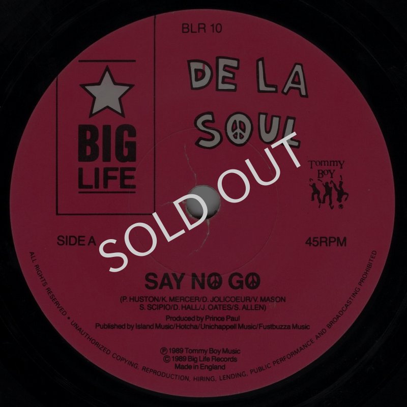 画像1: DE LA SOUL - SAY NO GO / THEY DON'T KNOW THAT THE SOUL DON'T GO FOR THAT ("POTHOLES" INSTRUMENTAL)  (1)