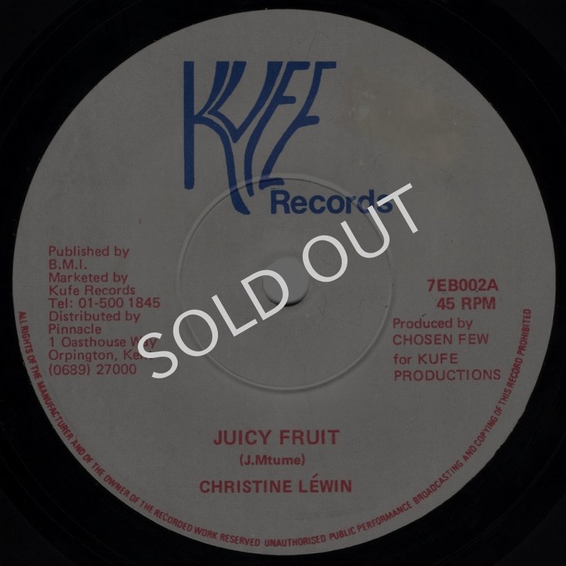 画像1: CHRISTINE LEWIN - JUICY FRUIT / JUICY DUB  (1)