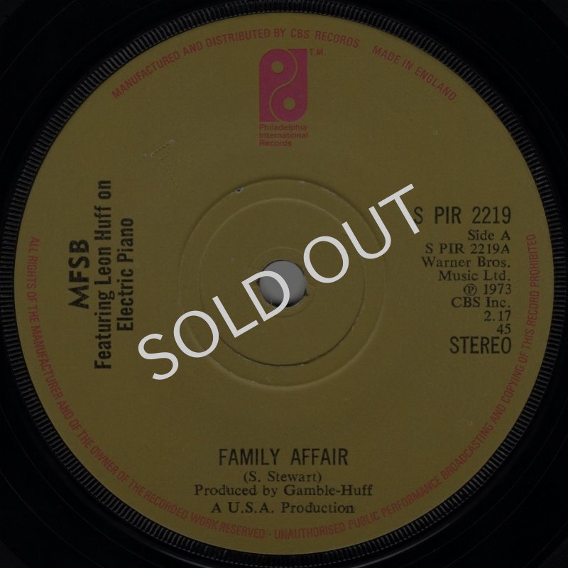 画像1: MFSB - FAMILY AFFAIR / LAY ON LOW  (1)