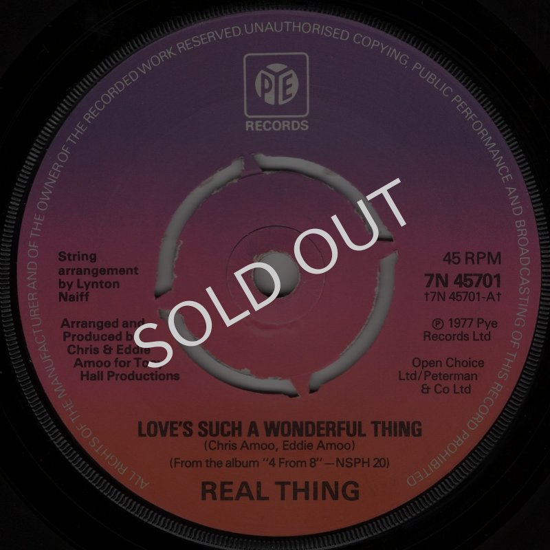 画像1: REAL THING - LOVE'S SUCH A WONDERFUL THING / TOPSY TURVY  (1)