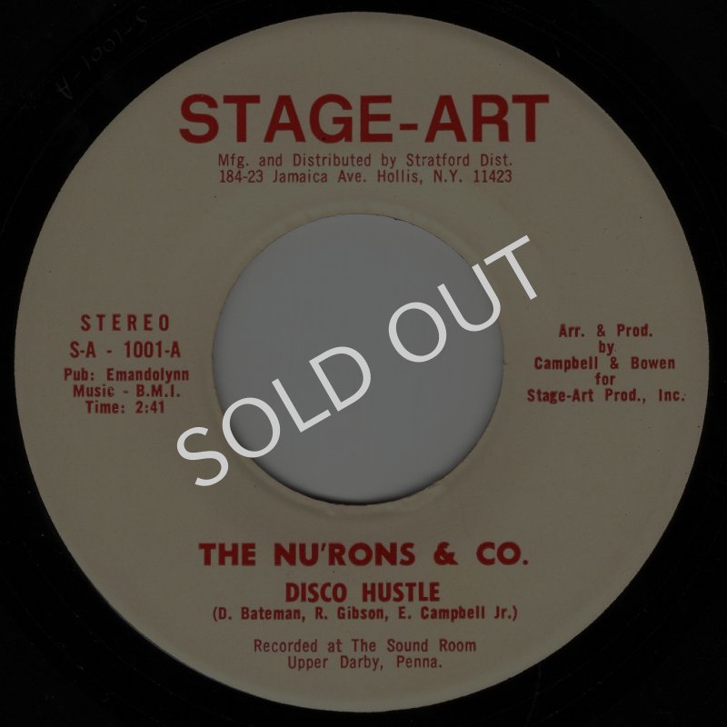 画像1: THE NU'RONS & CO. ‎- DISCO HUSTLE / CAN'T DO ENOUGH GIRL  (1)