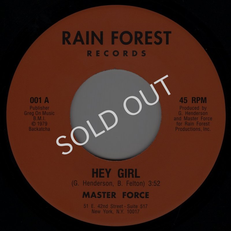 画像1: (REISSUE) MASTER FORCE - HEY GIRL / DON'T FIGHT THE FEELING  (1)