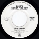 画像2: GAIL EASON - LOVE'S GONNA FIND YOU (STEREO) / LOVE'S GONNA FIND YOU (MONO)  (2)