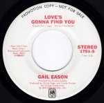 画像1: GAIL EASON - LOVE'S GONNA FIND YOU (STEREO) / LOVE'S GONNA FIND YOU (MONO)  (1)