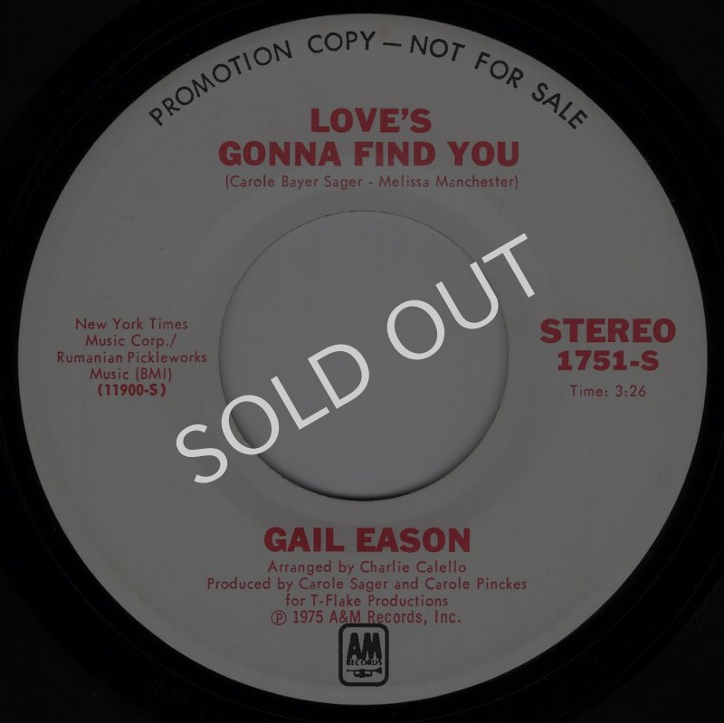 画像1: GAIL EASON - LOVE'S GONNA FIND YOU (STEREO) / LOVE'S GONNA FIND YOU (MONO)  (1)