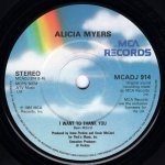 画像2: ALICIA MYERS - YOU GET THE BEST FROM ME (SAY, SAY, SAY) / I WANT TO THANK YOU  (2)