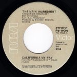 画像1: THE MAIN INGREDIENT - CALIFORNIA MY WAY / LOOKS LIKE RAIN  (1)