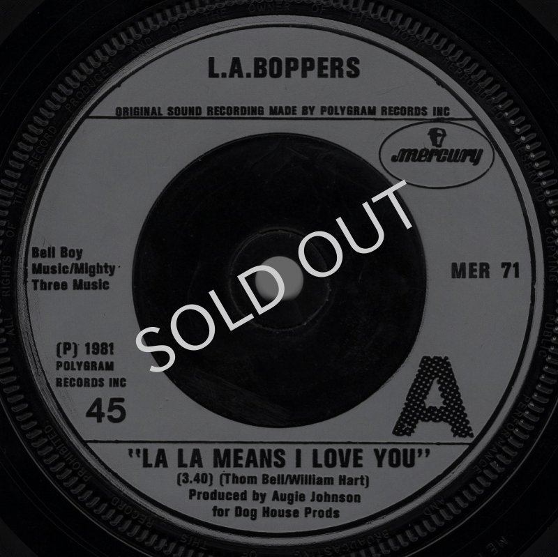 画像1: L.A. BOPPERS ‎- LA LA MEANS I LOVE YOU / IS THIS THE BEST (BOP-DOO-WAH)  (1)