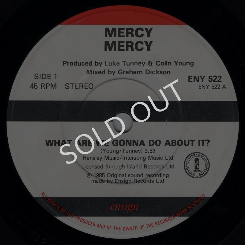 画像1: MERCY MERCY - WHAT ARE WE GONNA DO ABOUT IT? / WHAT ARE WE GONNA DO ABOUT IT? (DUB MIX)  (1)