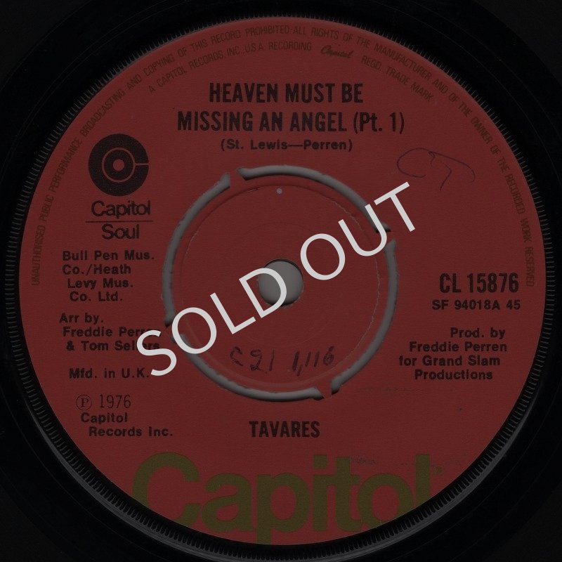 画像1: TAVARES - HEAVEN MUST BE MISSING AN ANGEL (PT. 1) / HEAVEN MUST BE MISSING AN ANGEL (PT. 2)  (1)