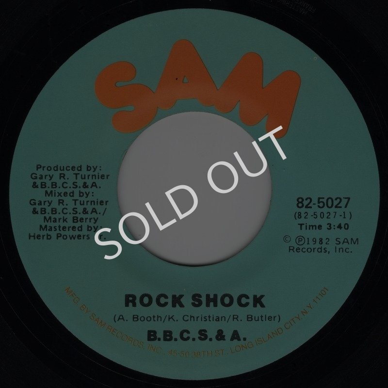 画像1: B.B.C.S. & A. - ROCK SHOCK / ROCK SHOCK (INSTRUMENTAL)  (1)