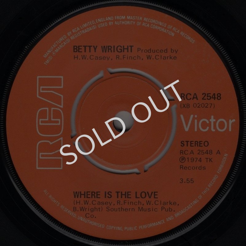 画像1: BETTY WRIGHT - WHERE IS THE LOVE / MY BABY AIN'T MY BABY ANYMORE  (1)