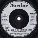 画像2: JUNIOR - MAMA USED TO SAY (AMERICAN REMIX) / MAMA USED TO SAY (AMERICAN INSTRUMENTAL MIX)  (2)