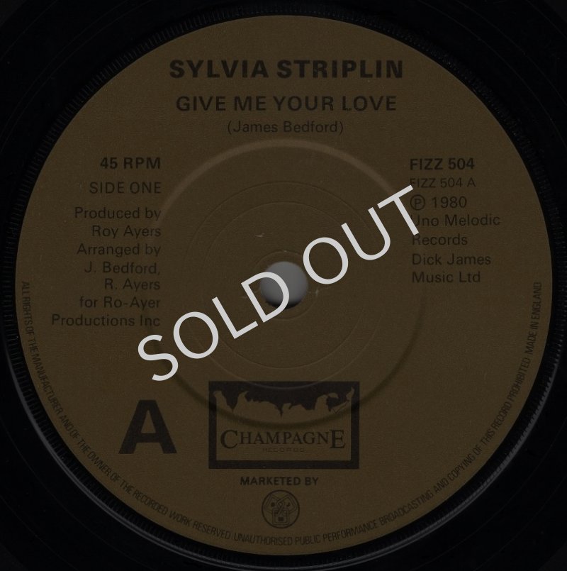 画像1: SYLVIA STRIPLIN - GIVE ME YOUR LOVE / YOU CAN'T TURN ME AWAY  (1)