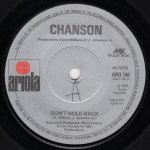 画像1: CHANSON - DON'T HOLD BACK / DID YOU EVER  (1)