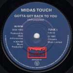 画像2: MIDAS TOUCH - TOO MUCH LOVE TOO SOON / GOTTA GET BACK TO YOU  (2)