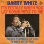 画像1: BARRY WHITE - IT'S ECSTASY WHEN YOU LAY DOWN NEXT TO ME / I NEVER THOUGHT I'D FALL IN LOVE WITH YOU  (1)