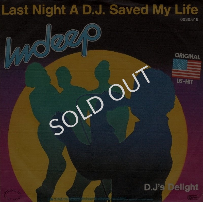 画像1: INDEEP - LAST NIGHT A D.J. SAVED MY LIFE / D.J. DELIGHT   (1)