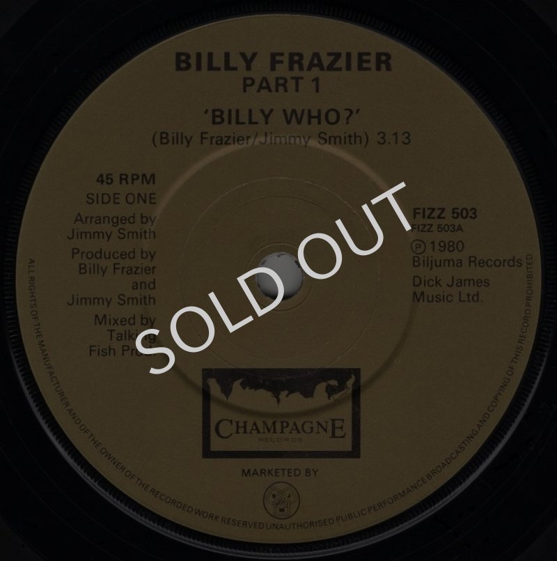 画像1: BILLY FRAZIER - BILLY WHO? / BILLY WHO? (ALTERNATIVE VERSION)  (1)